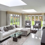 Rooflight for Flat Roofed Modern Living Room